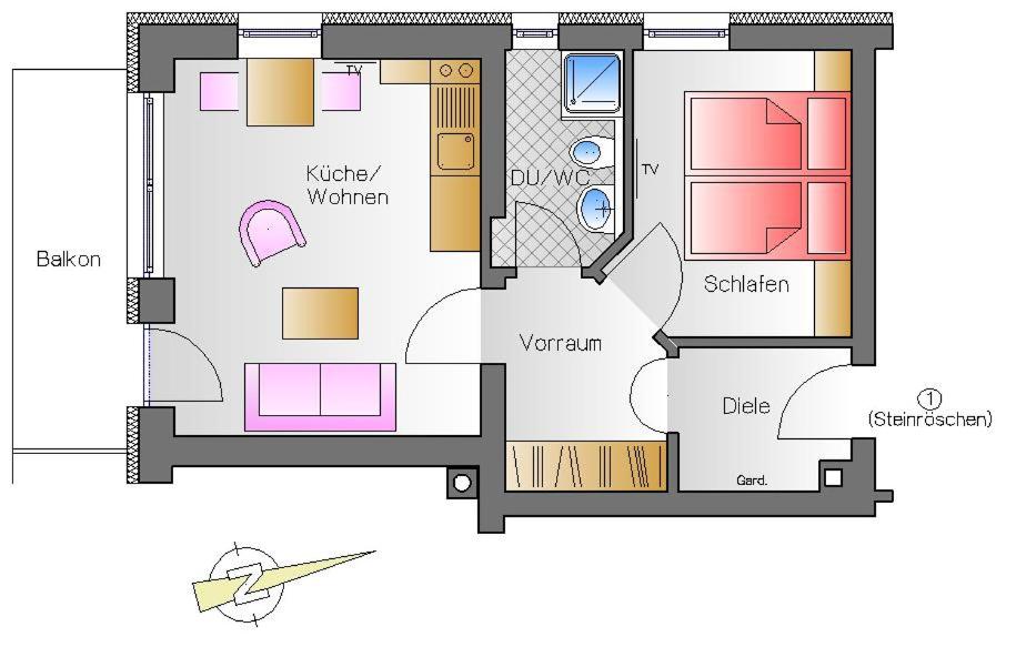 Apartment with Mountain View