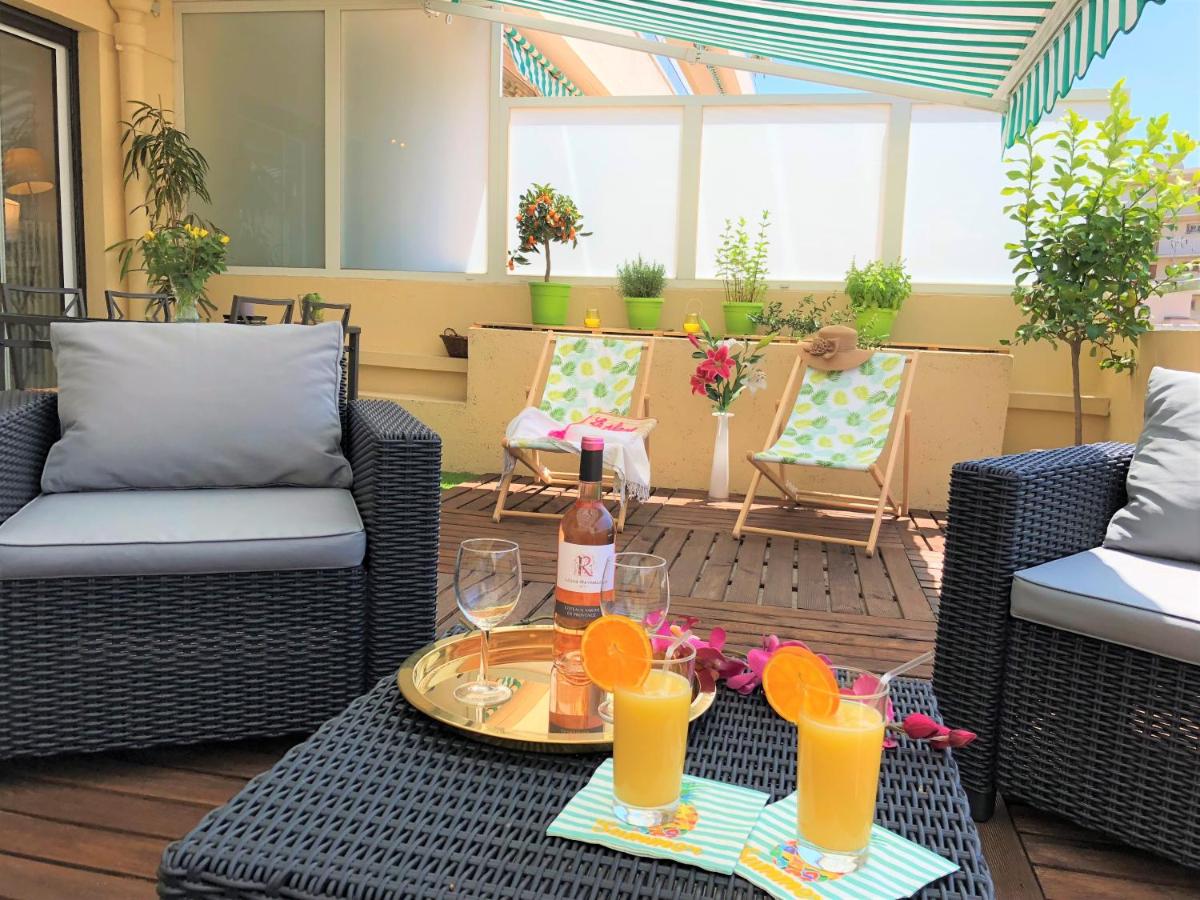 Appartement Cosy Calme Central-Terrasse Proche Palais - B&B Cannes