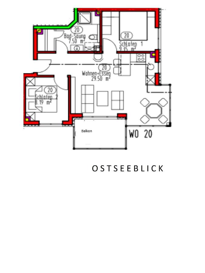 Apartment mit 2 Schlafzimmern