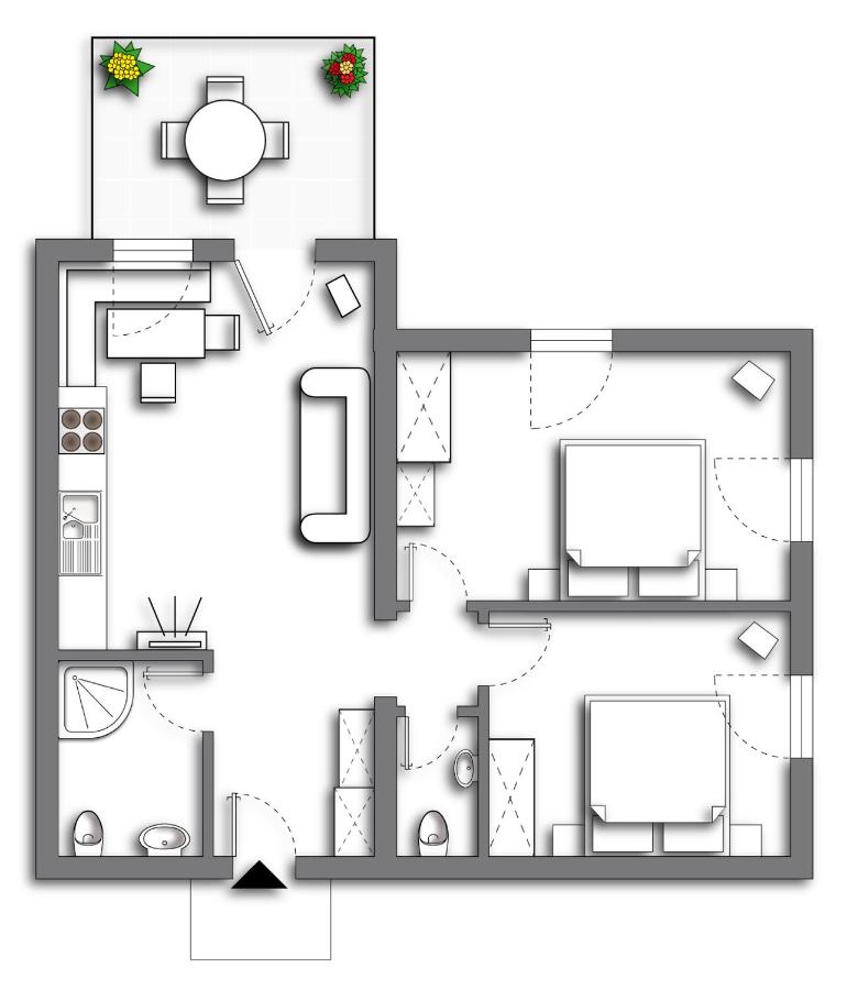 Appartamento con Vista Giardino