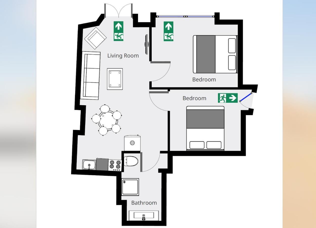 Apartment mit 2 Schlafzimmern (B)