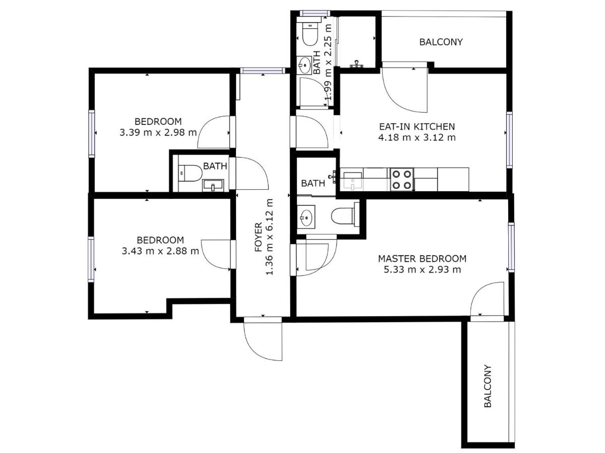 Three-Bedroom Apartment