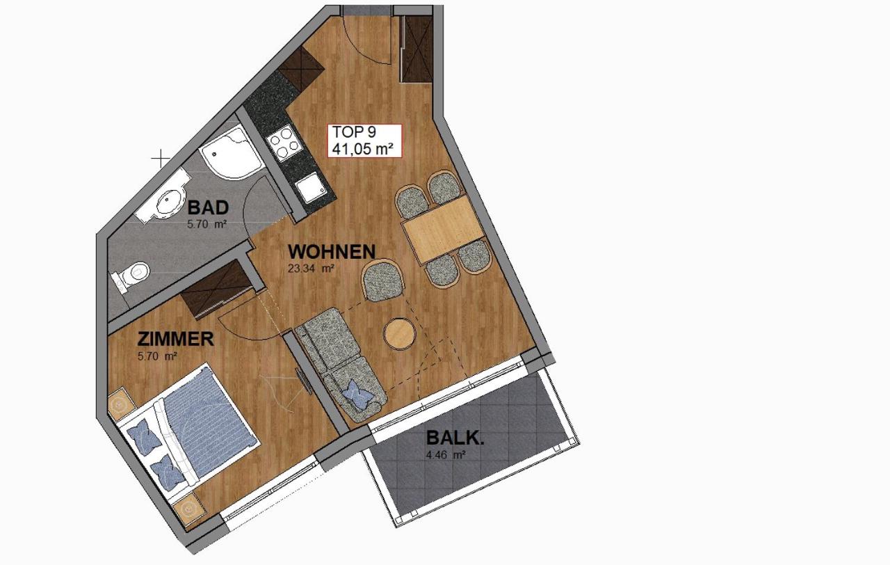 Apartment mit 1 Schlafzimmer