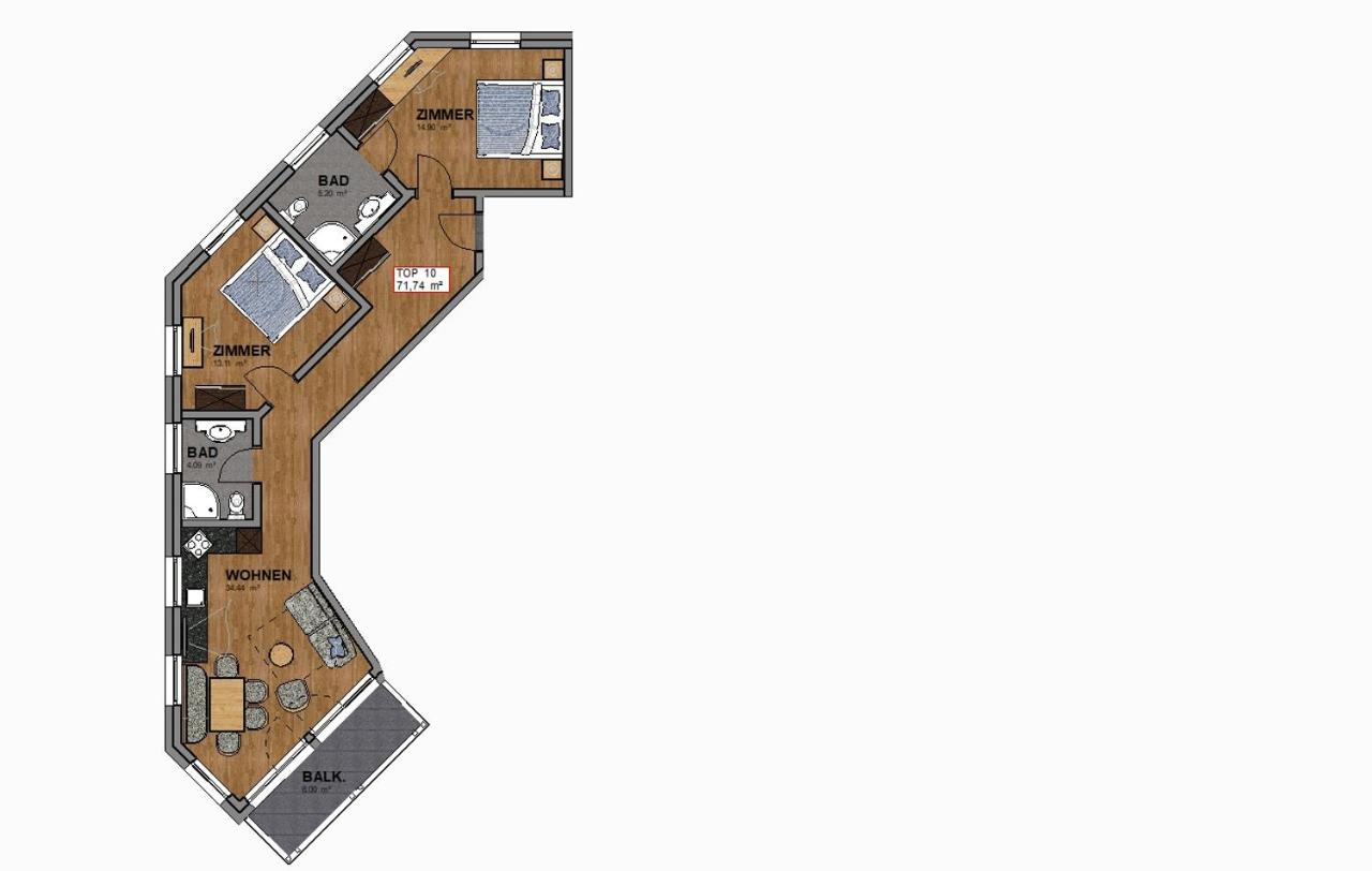 Appartamento con 2 Camere da Letto