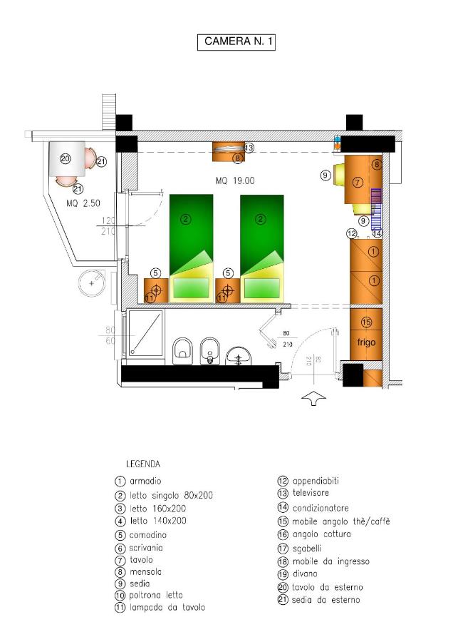 Zweibettzimmer mit eigenem Bad