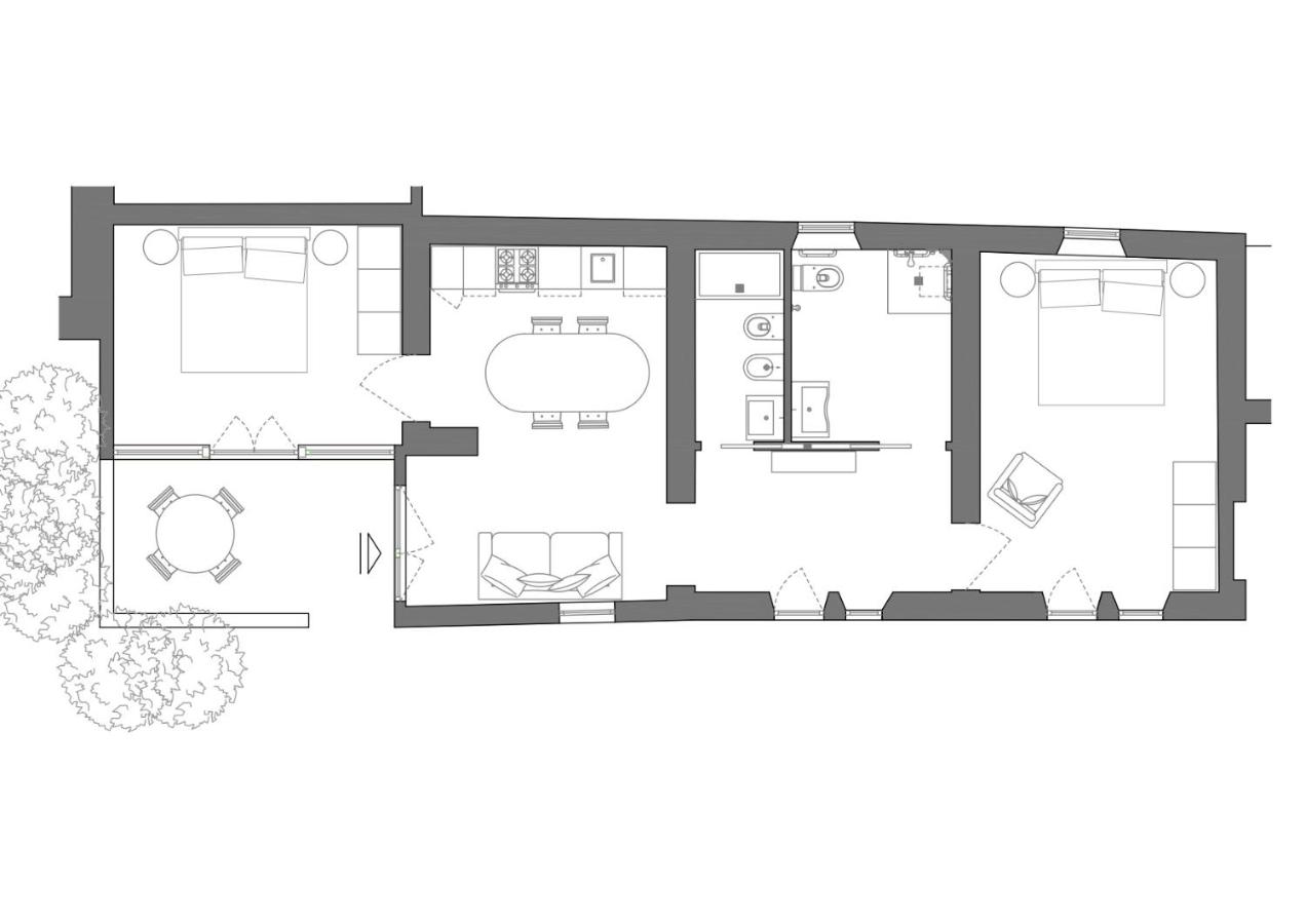 Executive Apartment mit 2 Schlafzimmern und Terrasse