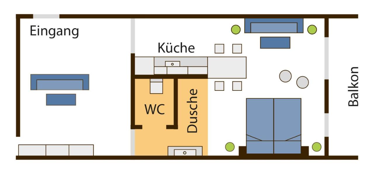 Apartment mit Balkon