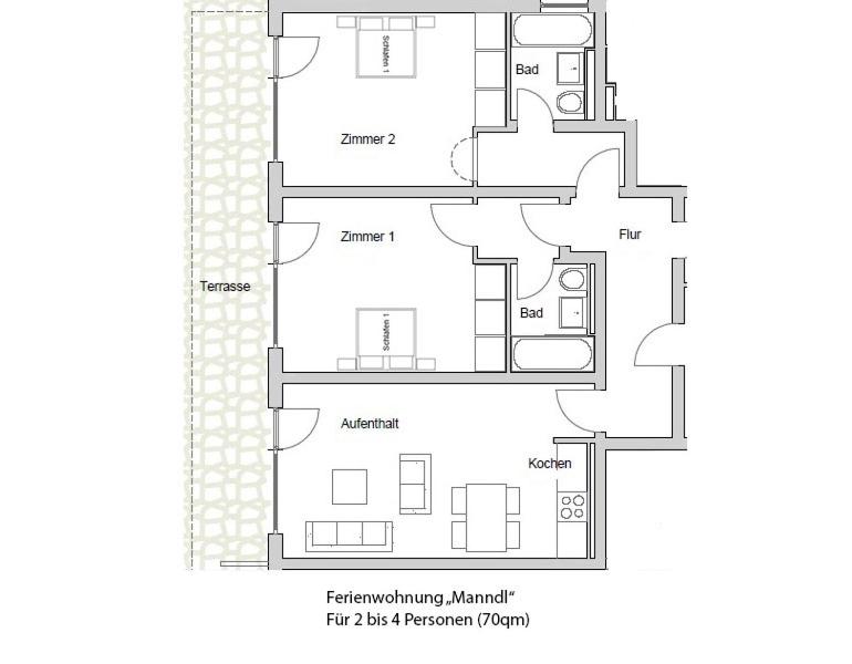 Two-Bedroom Apartment "Manndl"