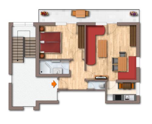 Appartamento con 1 Camera da Letto