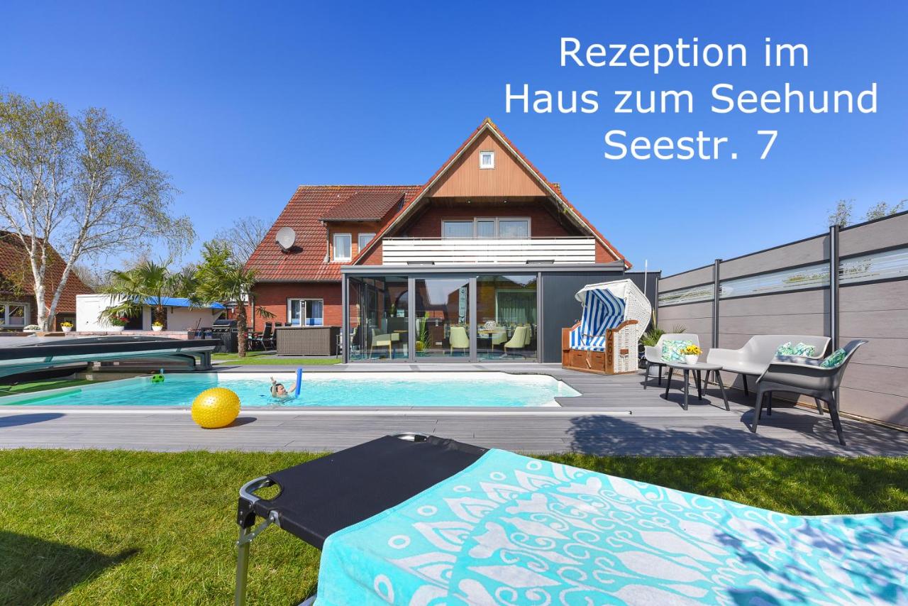 B&B Bensersiel - Ferienwohnung Haus zum Seehund mit Pool - Bed and Breakfast Bensersiel