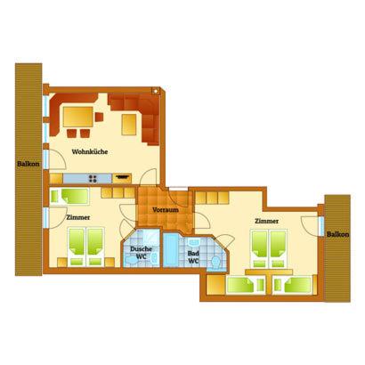 Deluxe Two-Bedroom Apartment (4 Adults)