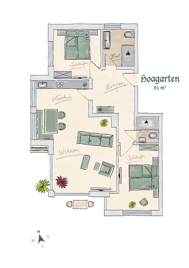 Apartamento de 2 dormitorios