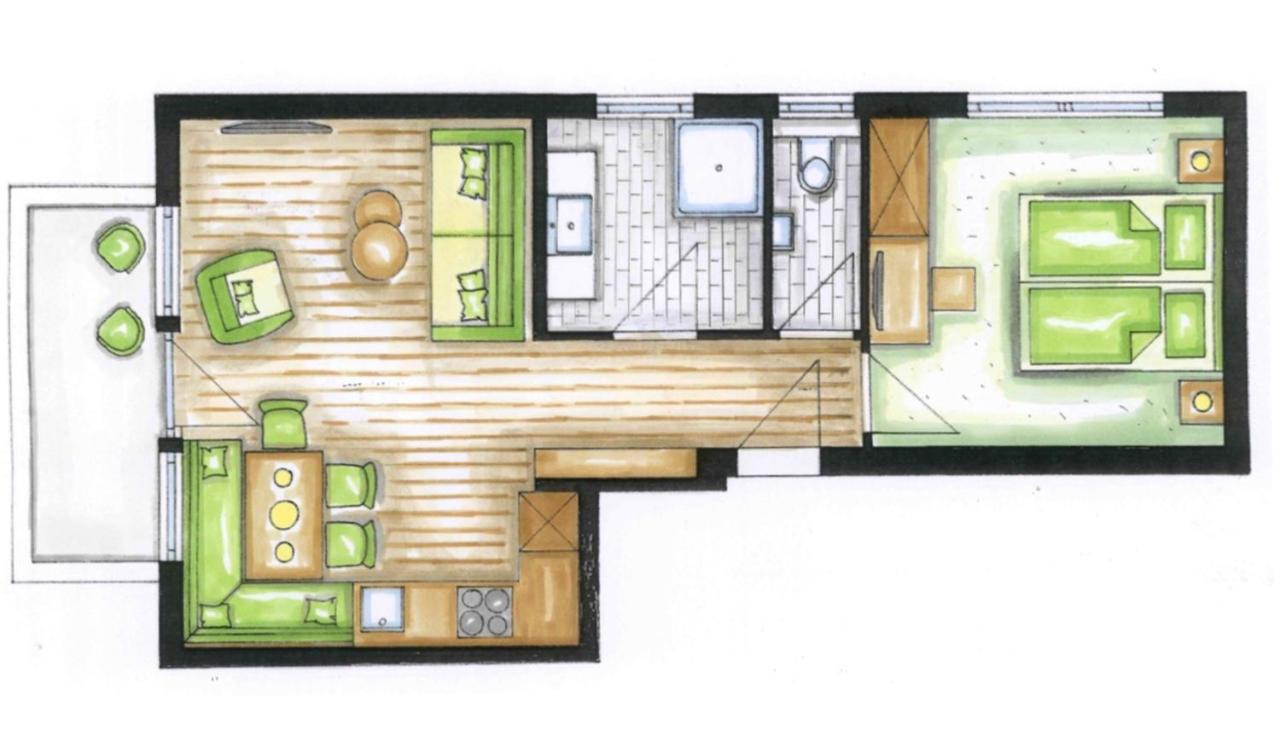 Apartment mit 1 Schlafzimmer
