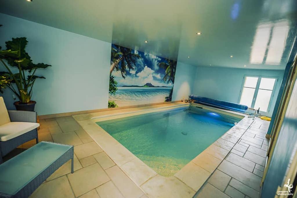 B&B Troyes - Maison PISCINE INTERIEURE et GARAGE - Bed and Breakfast Troyes