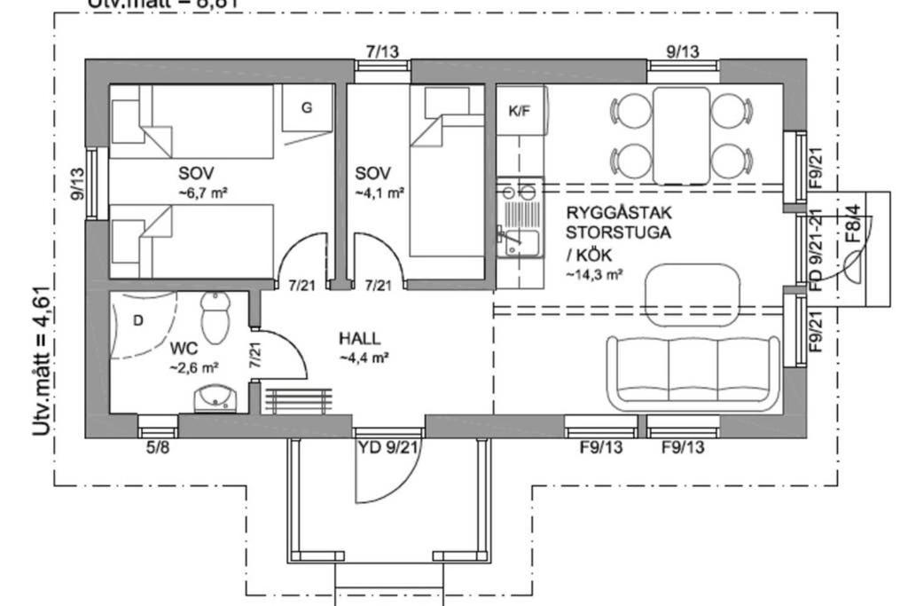 Nybyggd stuga intill skogsbrynet - New built cottage next to the cowberry forest - Chambres d'hôtes Mora
