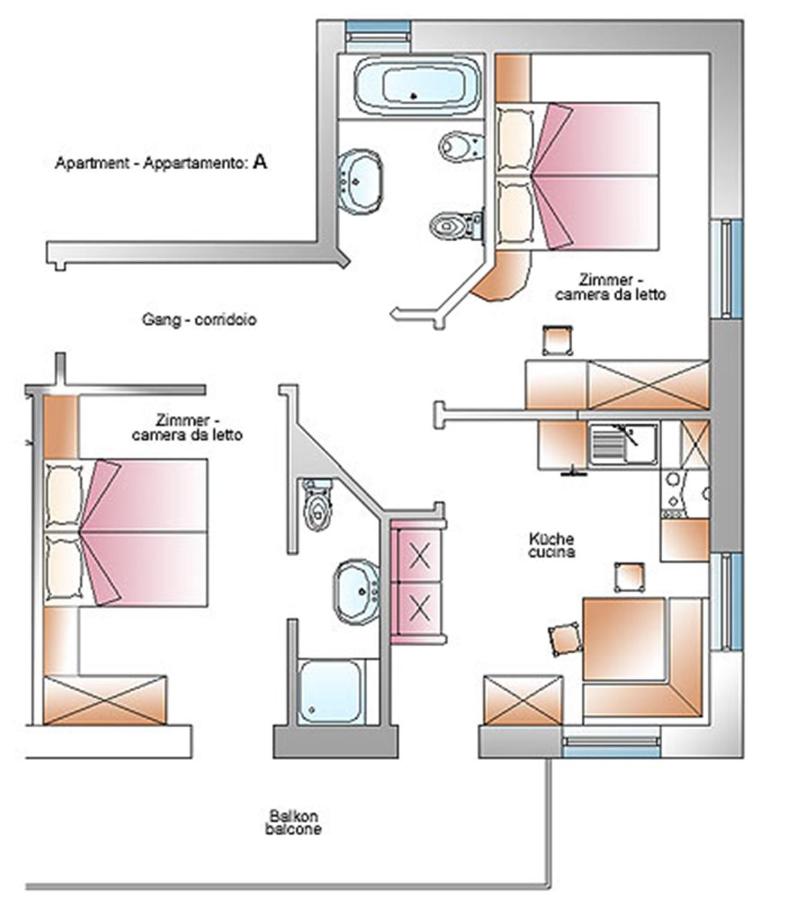 Appartamento con 2 Camere da Letto e Balcone