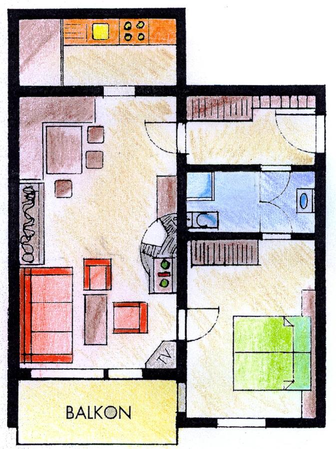 Apartment mit 1 Schlafzimmer