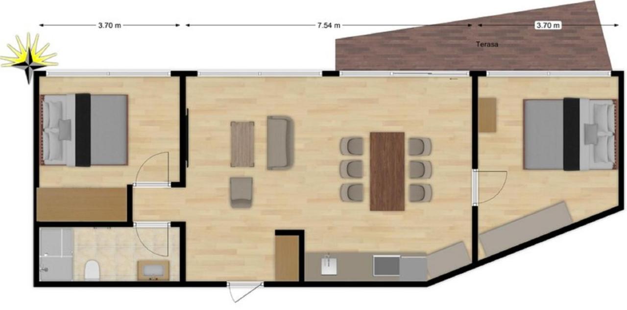 Appartement 2 Chambres avec Terrasse