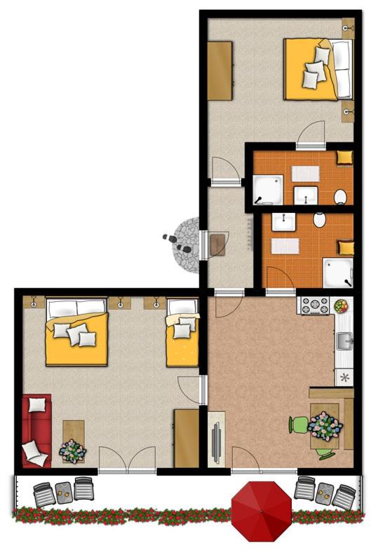 Apartment mit 2 Schlafzimmern