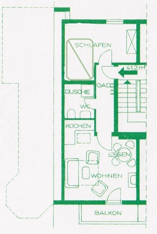 Appartement met 1 Slaapkamer en een Balkon