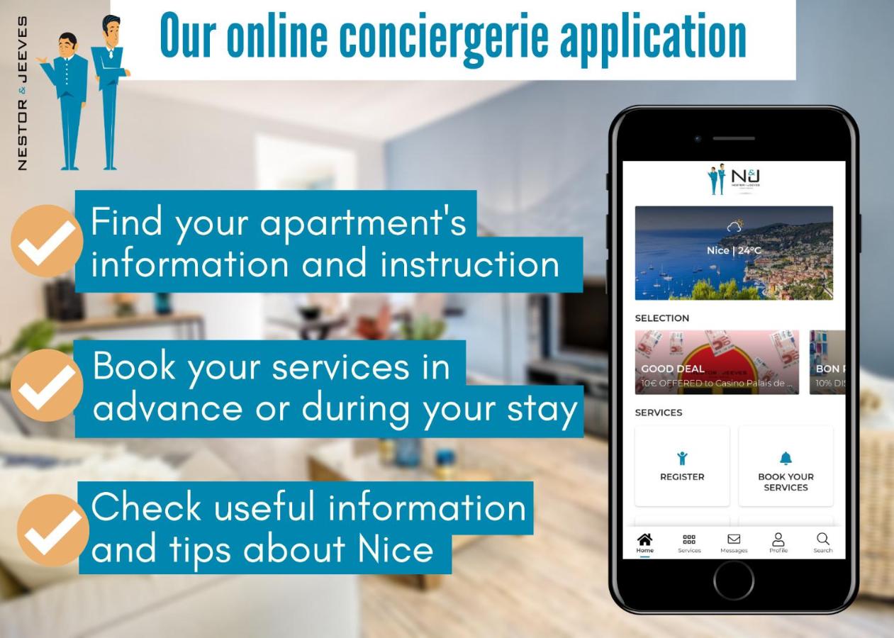 Nestor&Jeeves - VILLA HARMONIE TERRASSE - Central - Free parking - Bed and Breakfast Nice