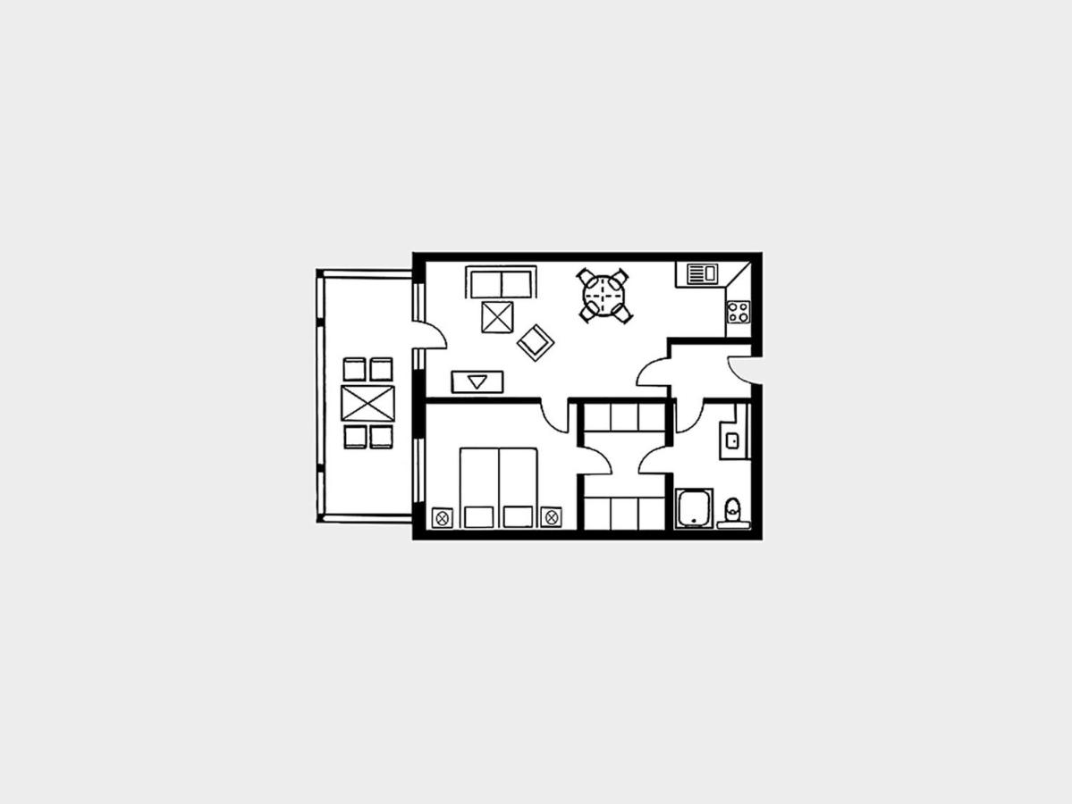 Strandvillen Binz - Ferienwohnung mit 1 Schlafzimmer und Balkon AH-628 - B&B Ostseebad Binz