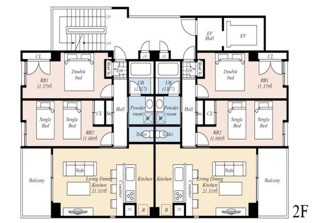 Appartement met 2 slaapkamers