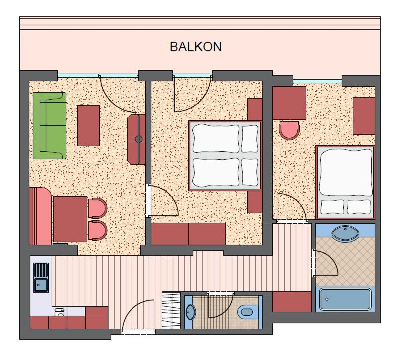 Appartamento con 2 Camere da Letto