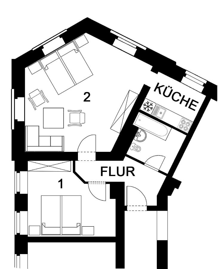 Apartment mit 2 Schlafzimmern