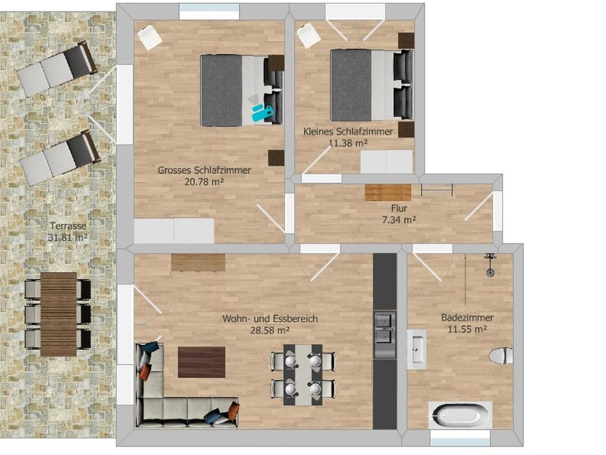 Ferienwohnung am Park - Chambres d’hôtes