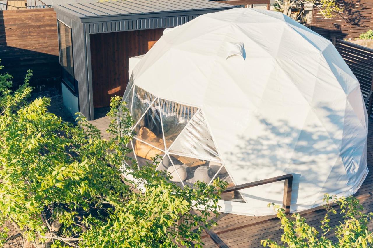 ⓪ Dome Tent with Private Hot Spring 「Double Bed×3」