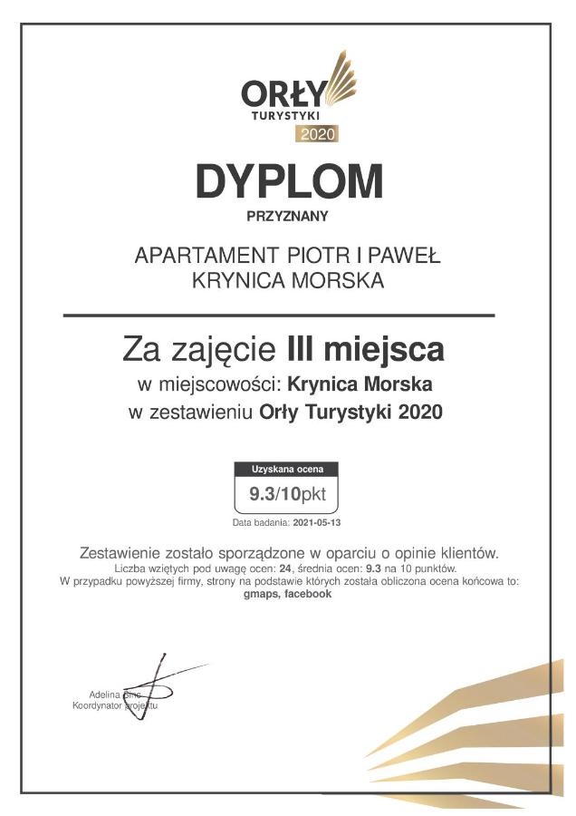 APARTAMENT PIOTR i PAWEŁ 8 os KRYNICA MORSKA DELUXE 2 poziomy - Bed and Breakfast