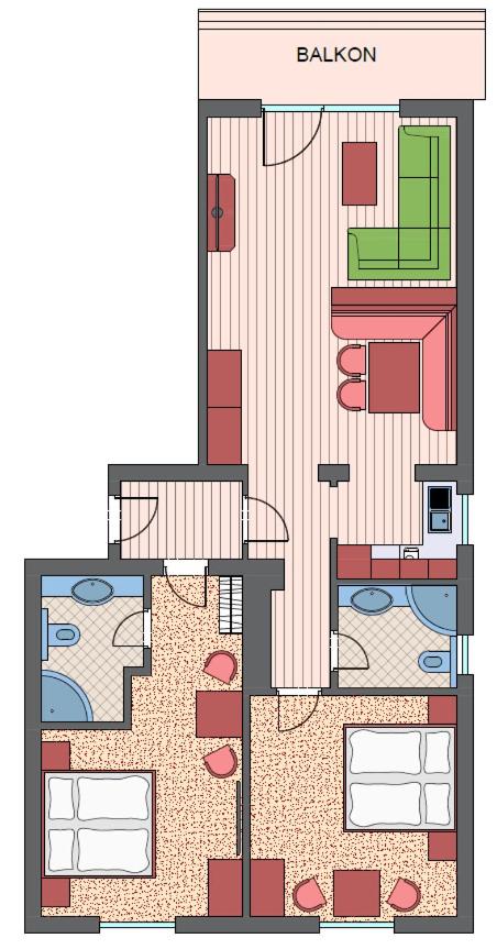 Appartamento con 2 Camere da Letto