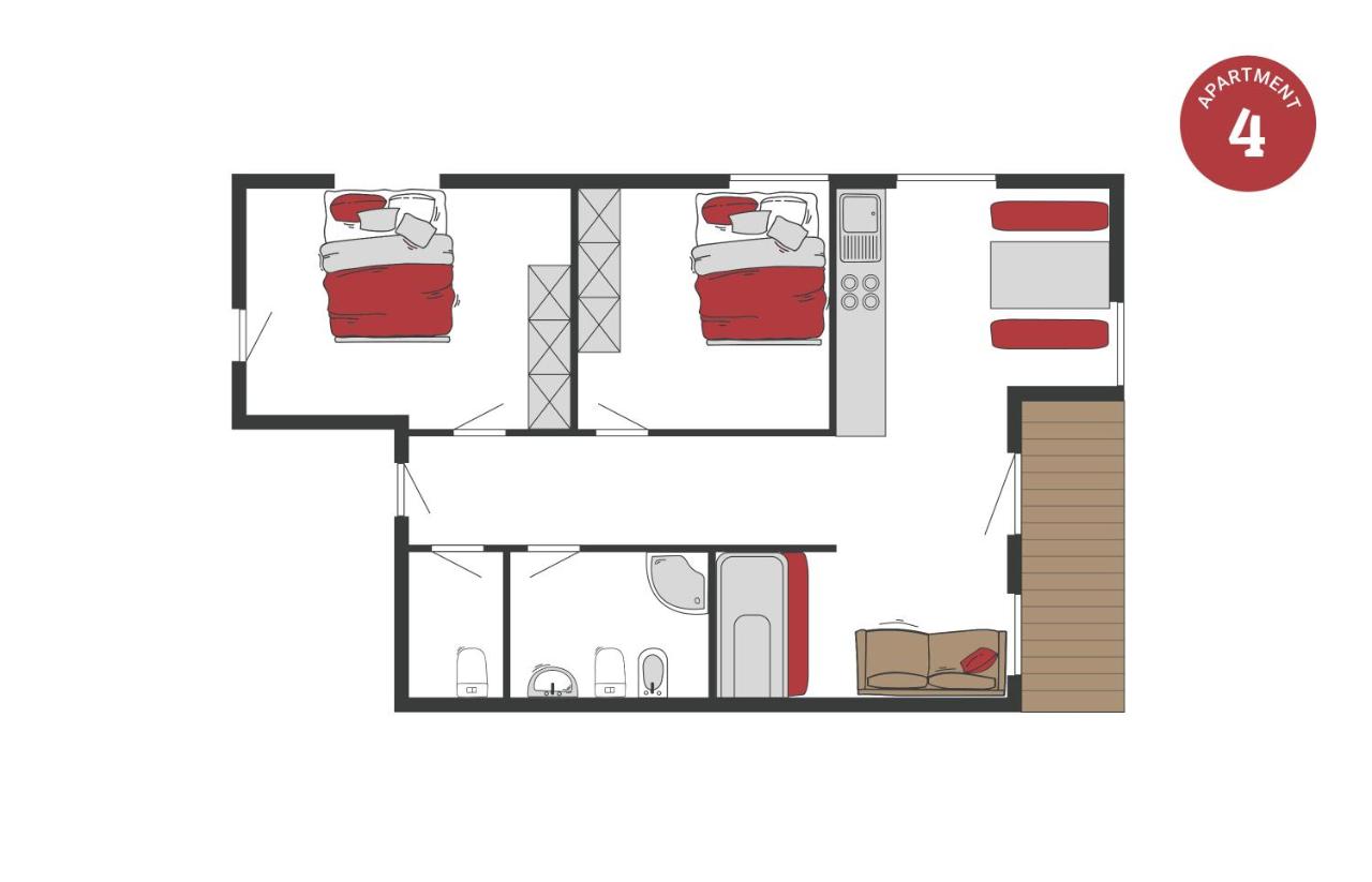 Apartment mit 2 Schlafzimmern