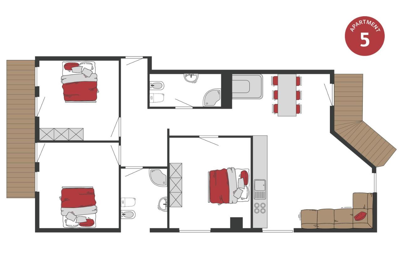 Apartment mit 3 Schlafzimmern