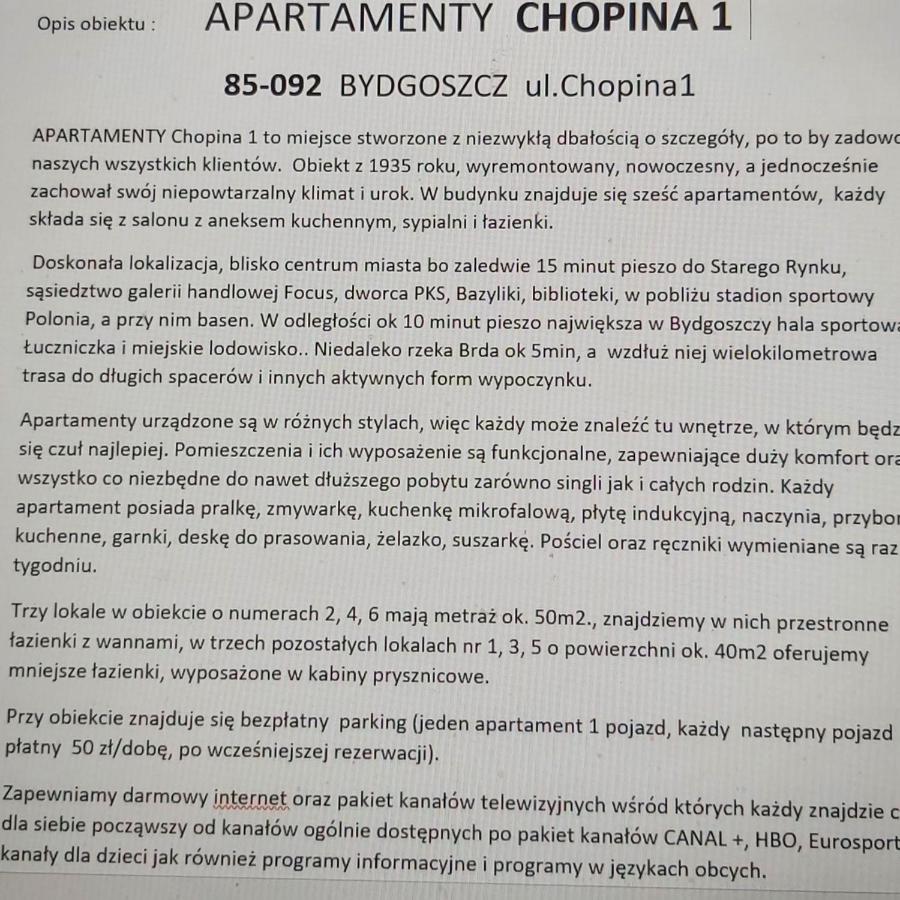 Apartamenty Chopina 1 - B&B