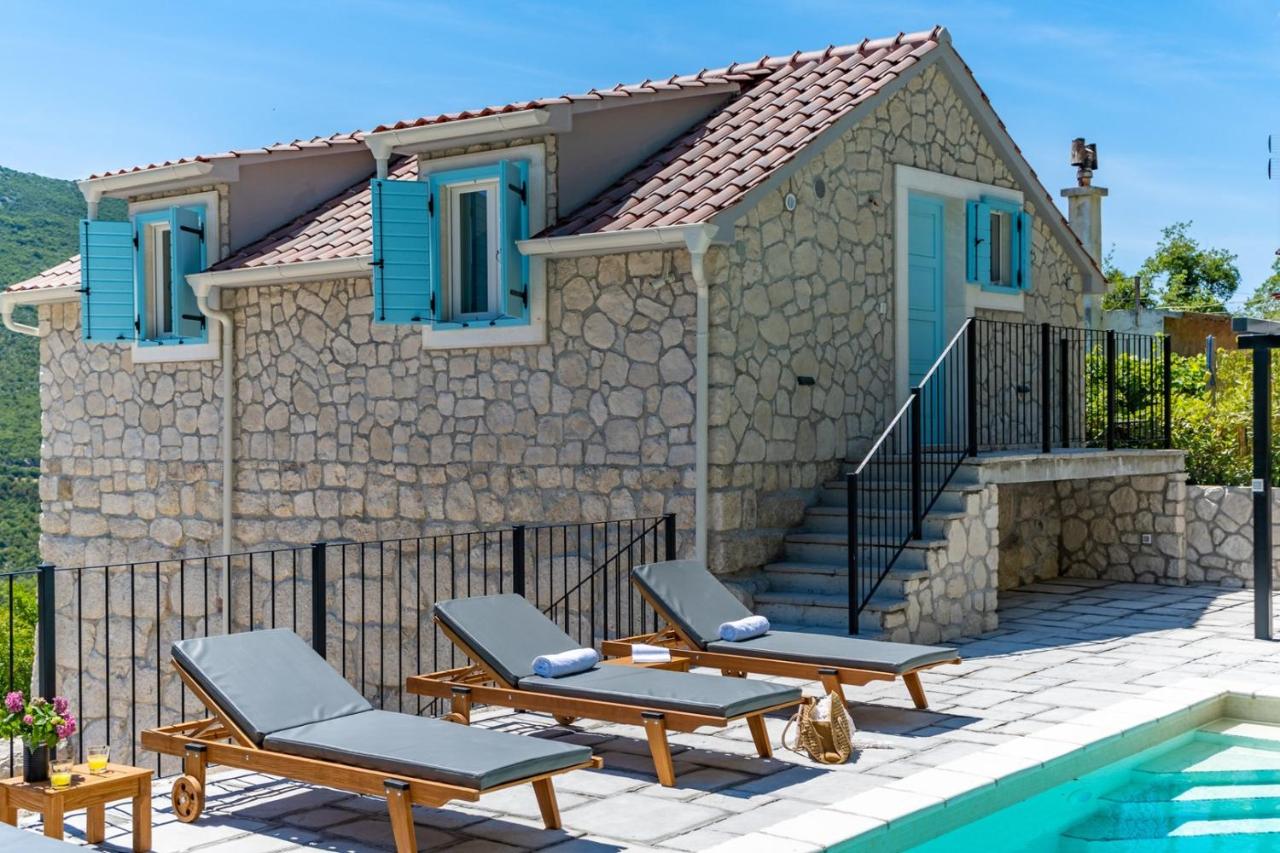 Stone villa JUDITA with heated pool and hydro-massage - Chambres d’hôtes Zadvarje