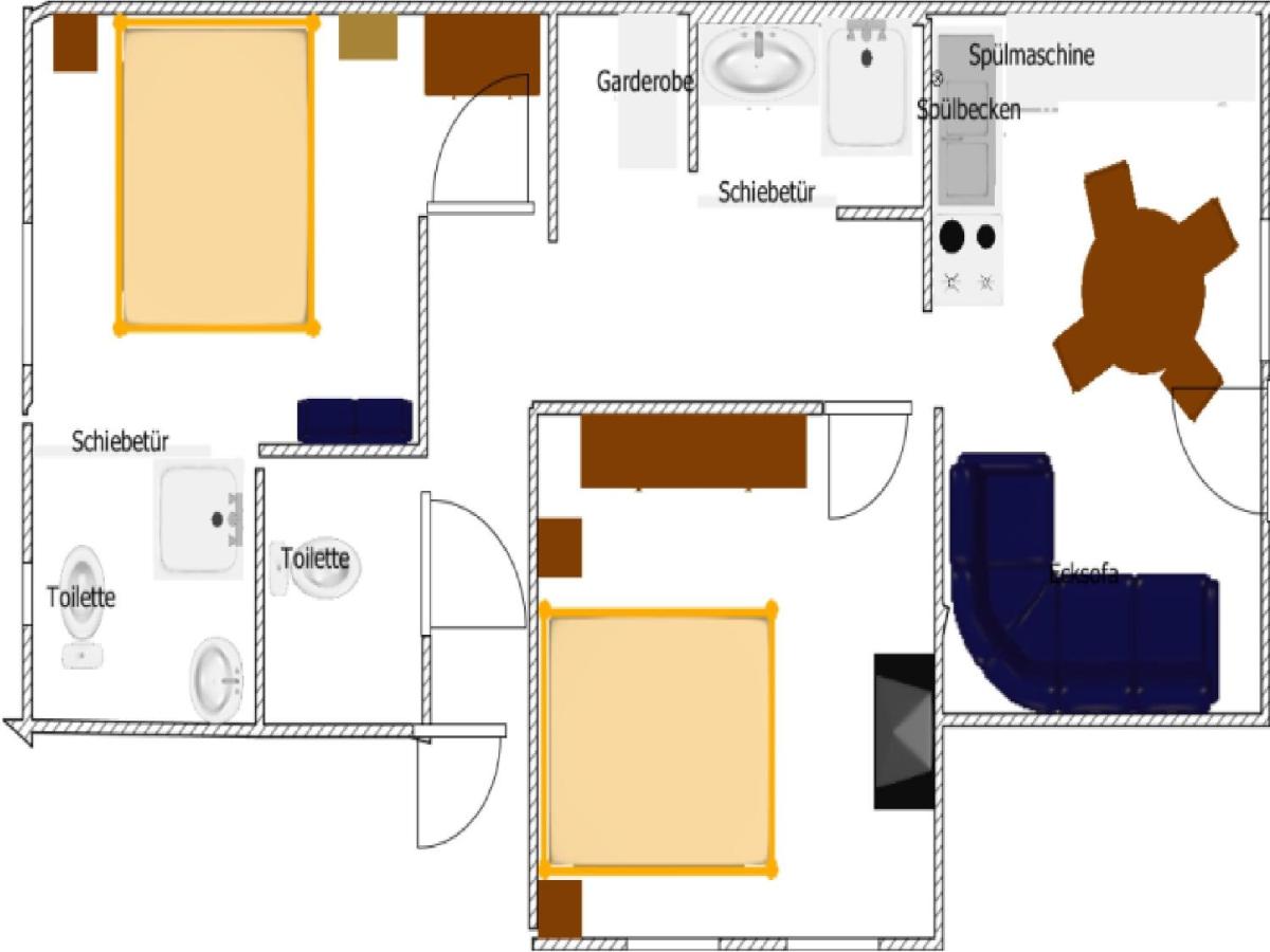 Appartamento con 2 Camere da Letto e Balcone