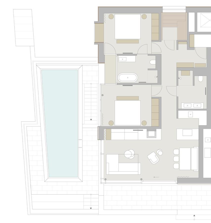 Two-Bedroom Apartment with Balcony and Terrace