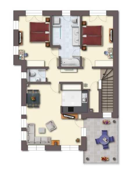 Apartamento de 2 dormitorios