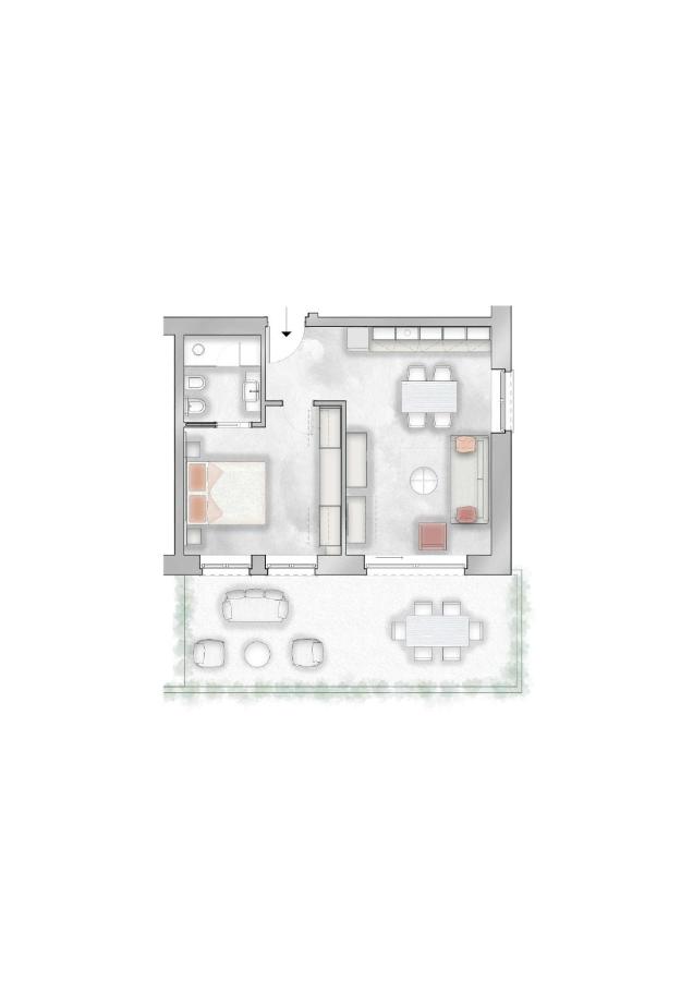 Appartamento con 1 Camera da Letto