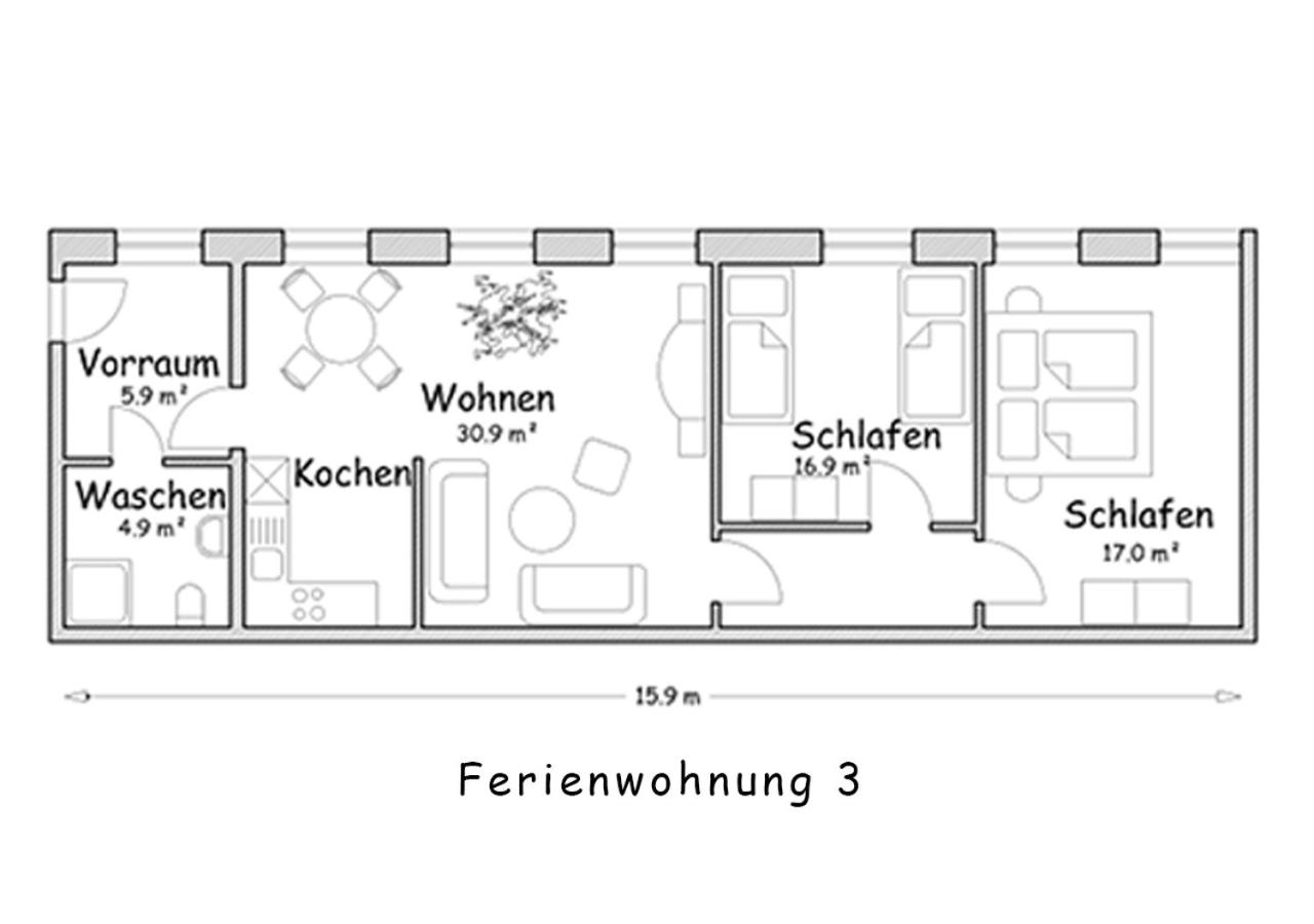 Apartment mit 2 Schlafzimmern