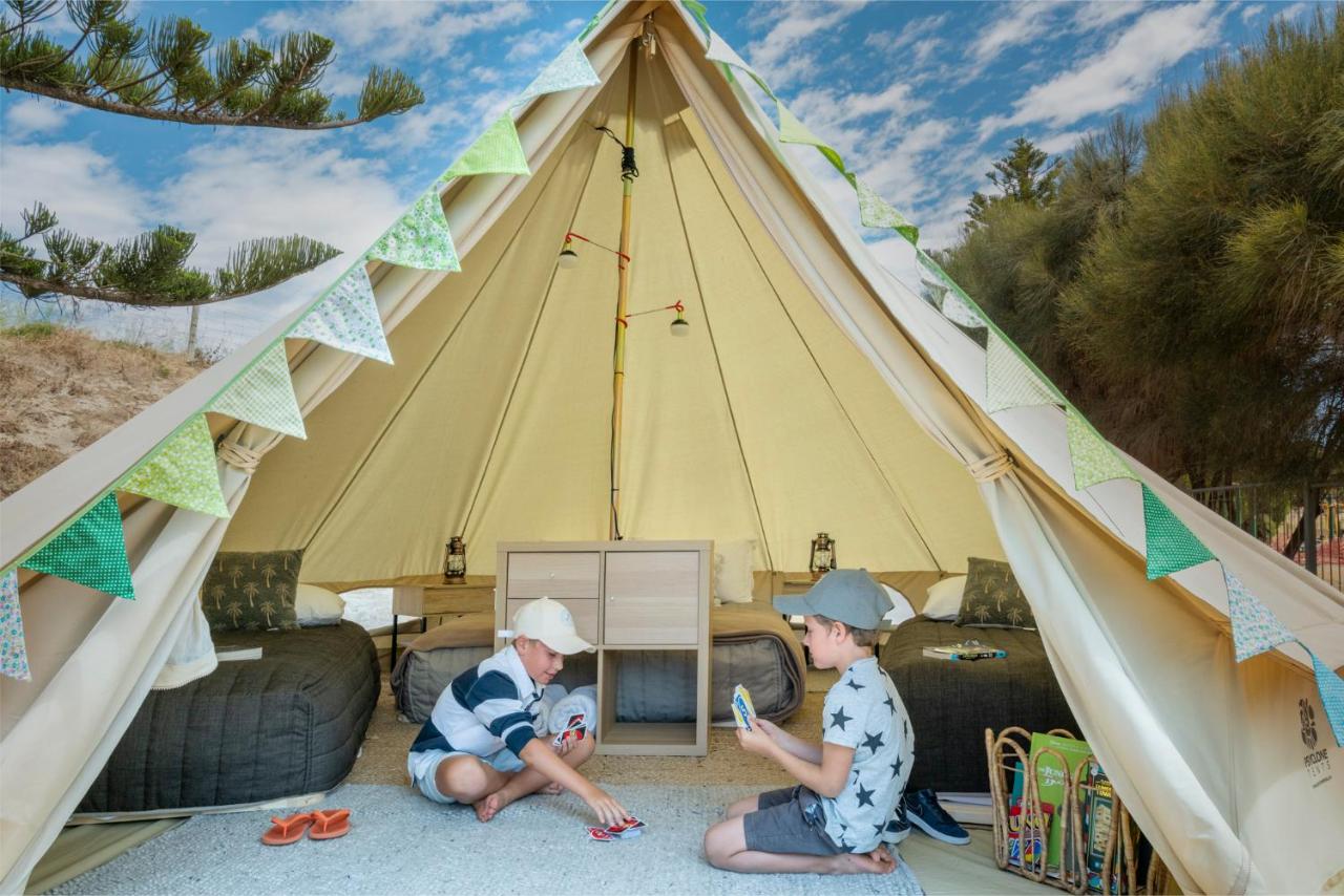 Family Bell Tent with Shared Bathroom