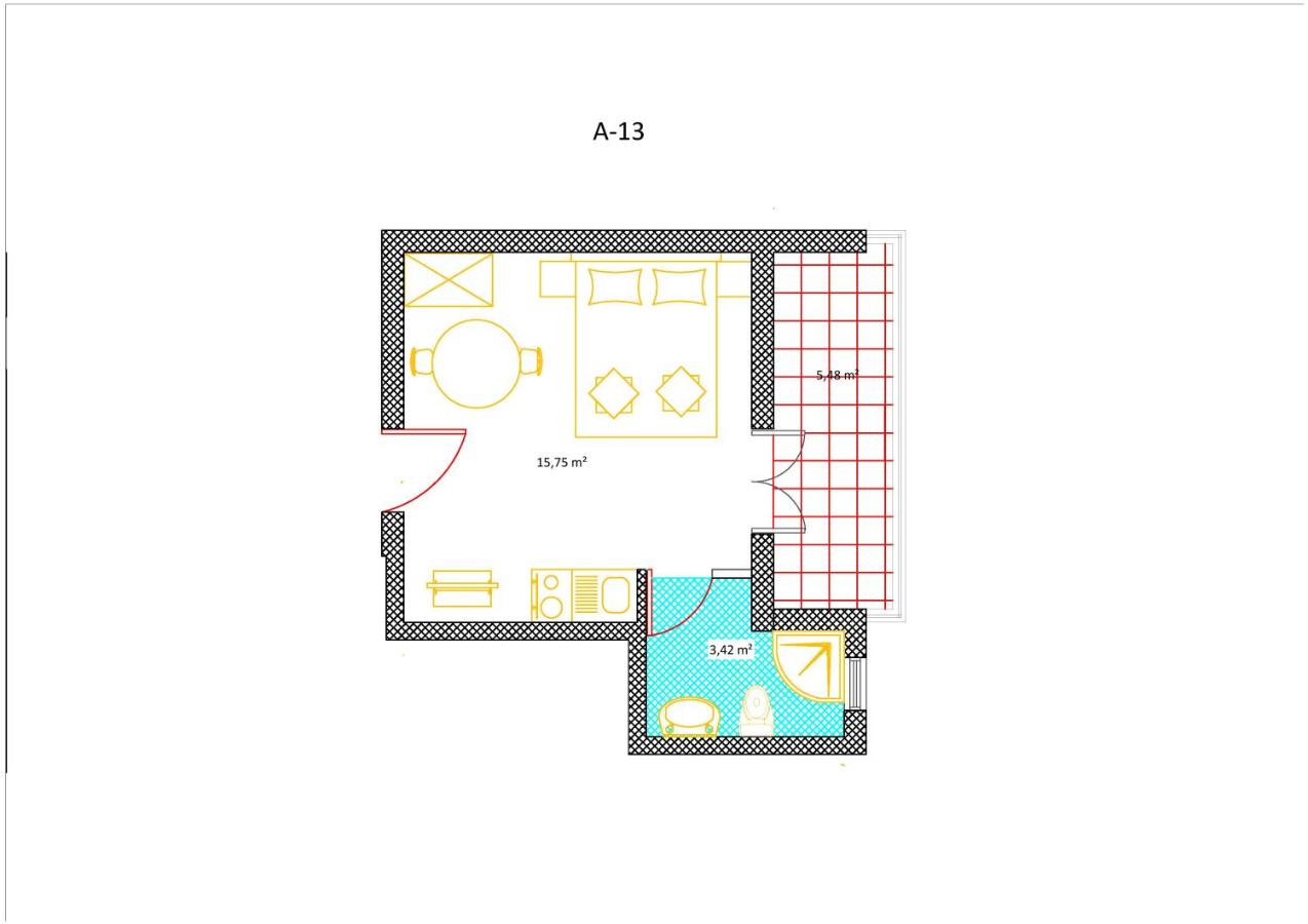 Studio met Balkon