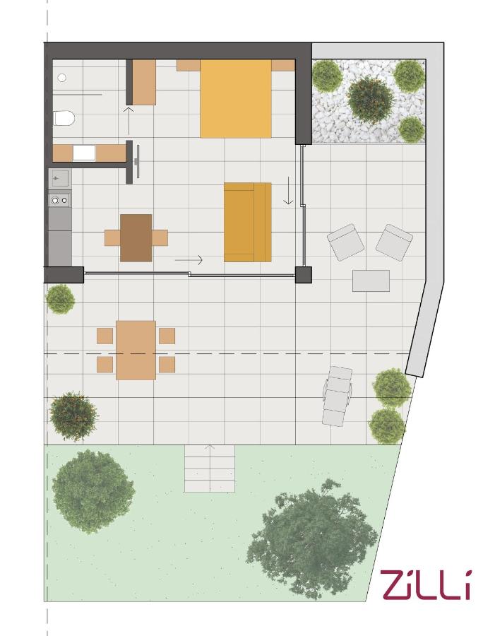 Studio mit Terrasse