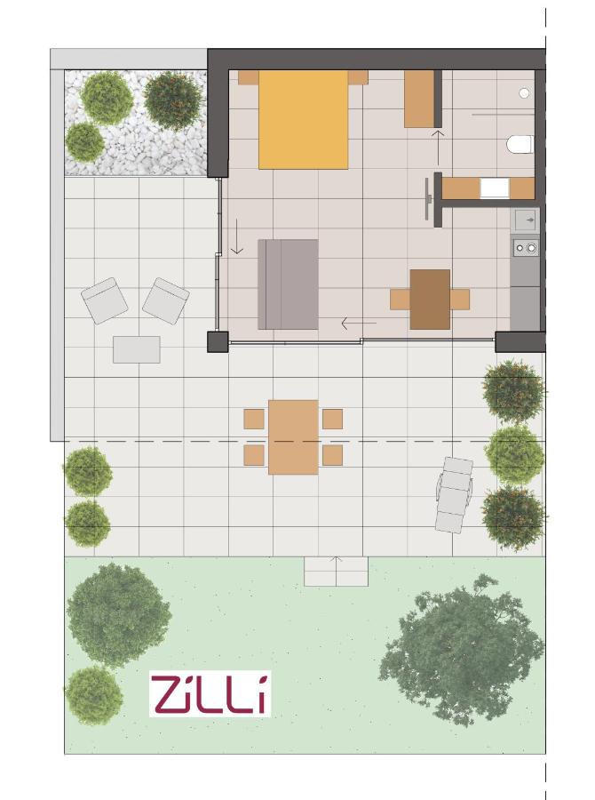 Studio mit Terrasse
