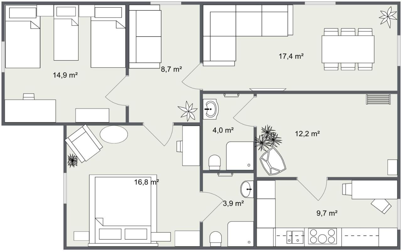 Two-Bedroom Apartment with Terrace - Souterrain