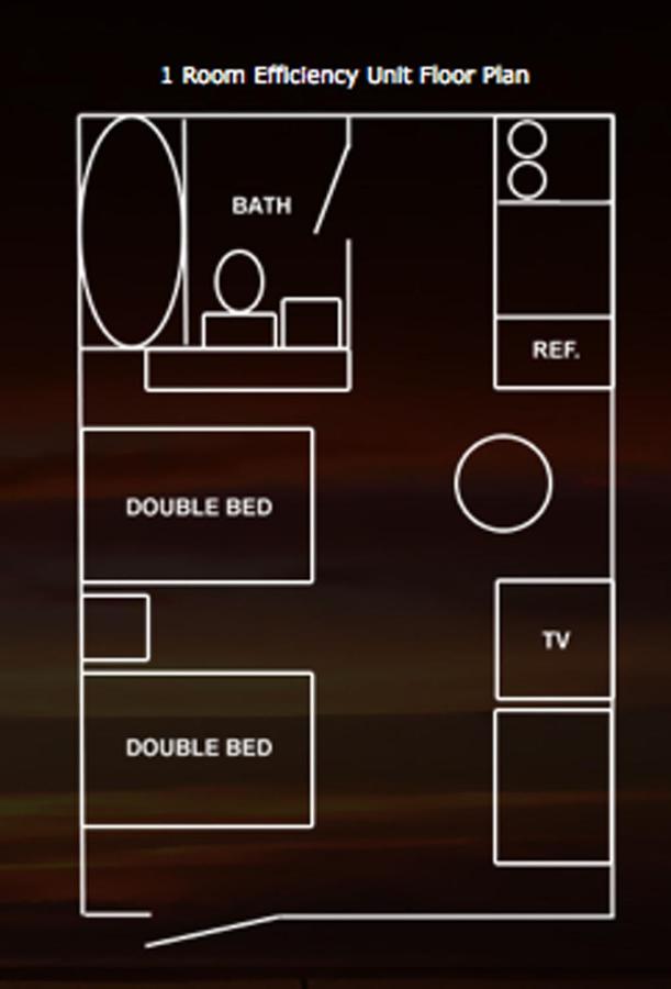Room with Two Double Beds - Kitchenette