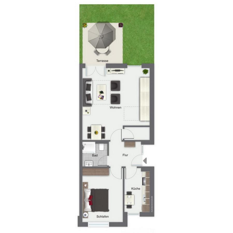 Apartment mit Terrasse