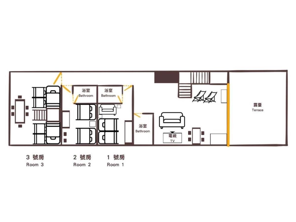 Chambre Double Standard avec 2 Lits Doubles